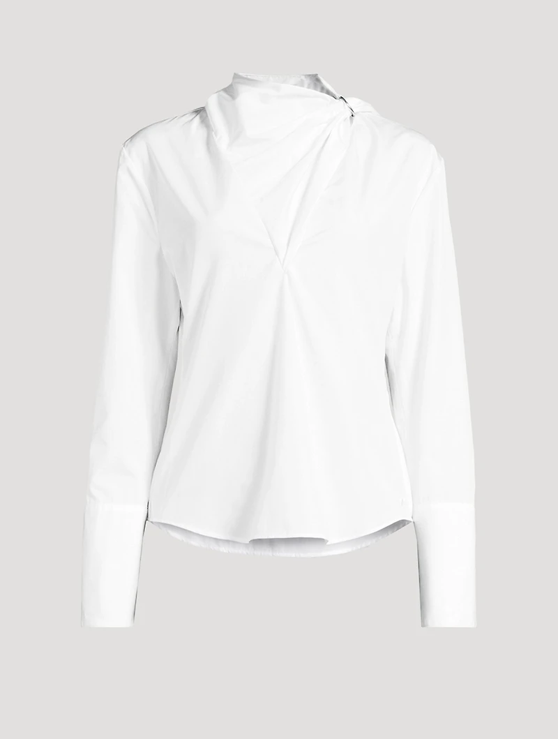 Poplin Scarf Blouse