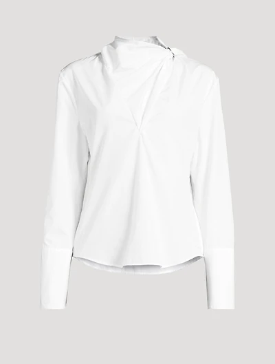 Poplin Scarf Blouse