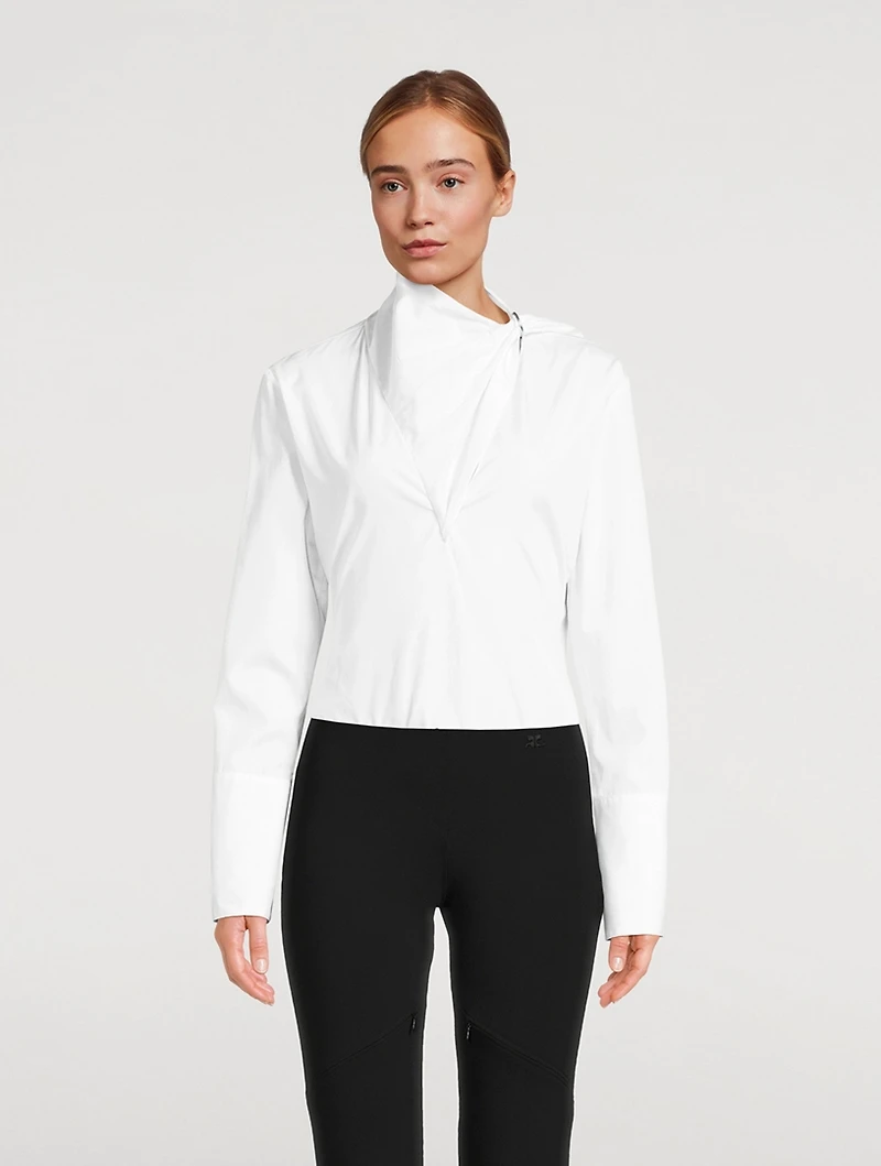 Poplin Scarf Blouse