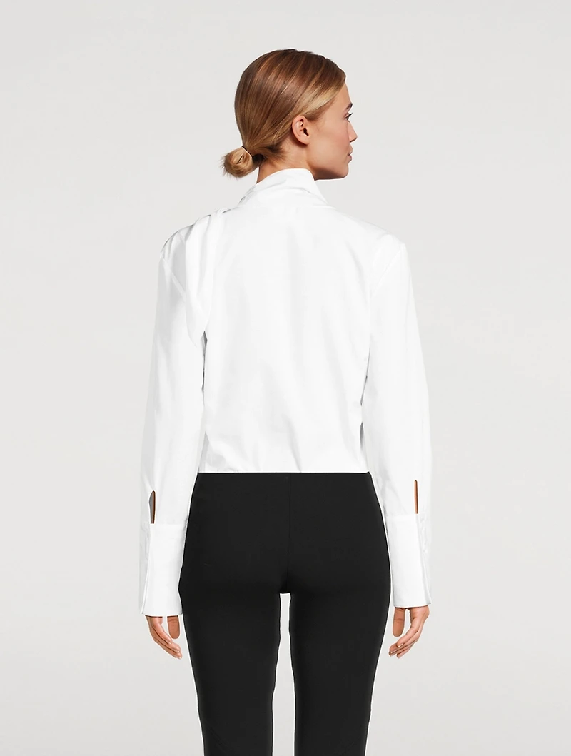 Poplin Scarf Blouse