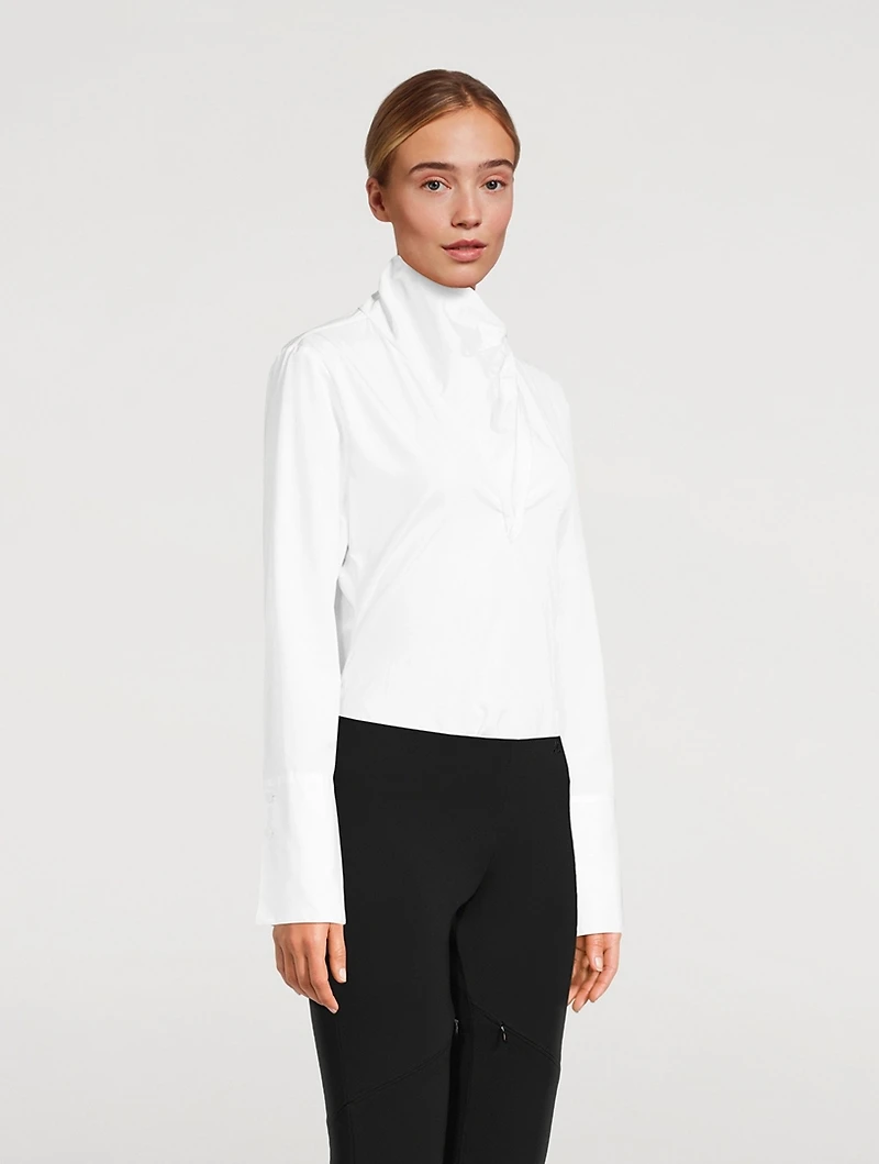 Poplin Scarf Blouse