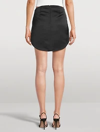 Circle Satin Mini Skirt