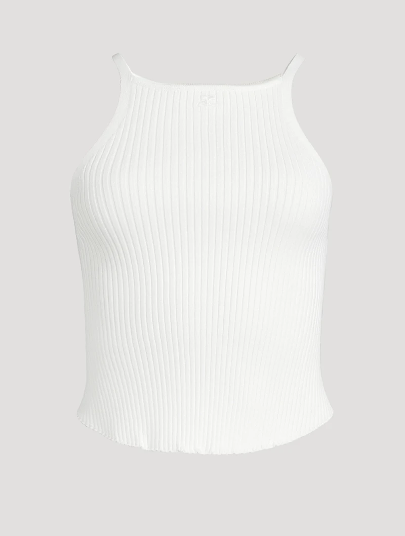 Circle Rib-Knit Tank Top