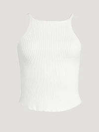 Circle Rib-Knit Tank Top