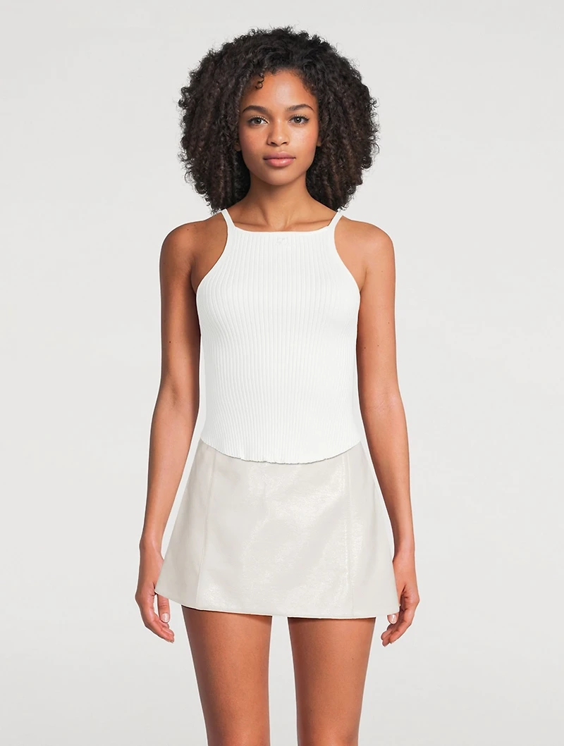 Circle Rib-Knit Tank Top