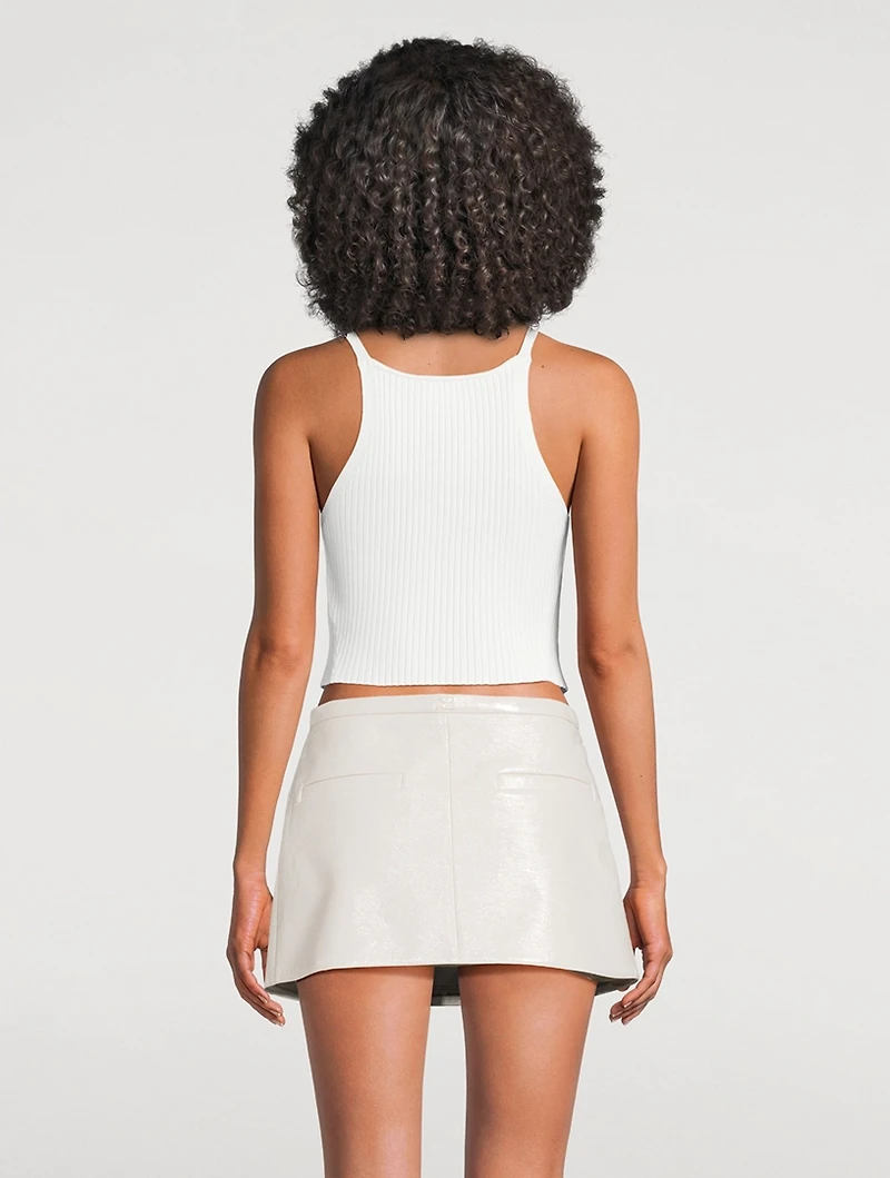 Circle Rib-Knit Tank Top