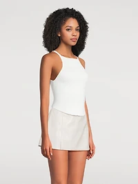 Circle Rib-Knit Tank Top