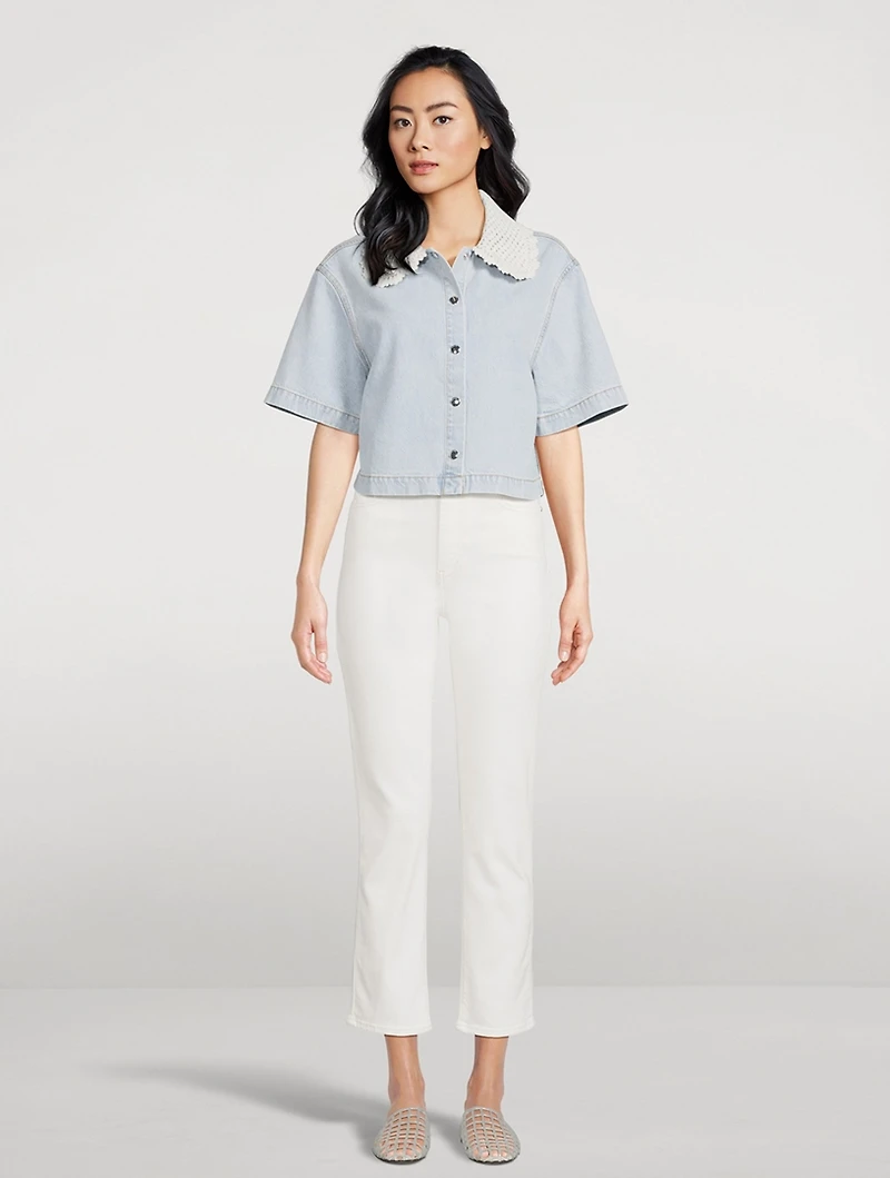 The Pencil Straight Cropped Jeans