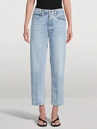 The Vertical Crop Straight-Leg Jeans