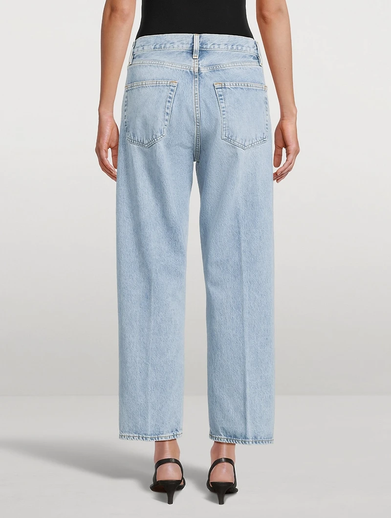 The Vertical Crop Straight-Leg Jeans
