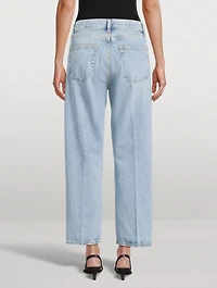 The Vertical Crop Straight-Leg Jeans