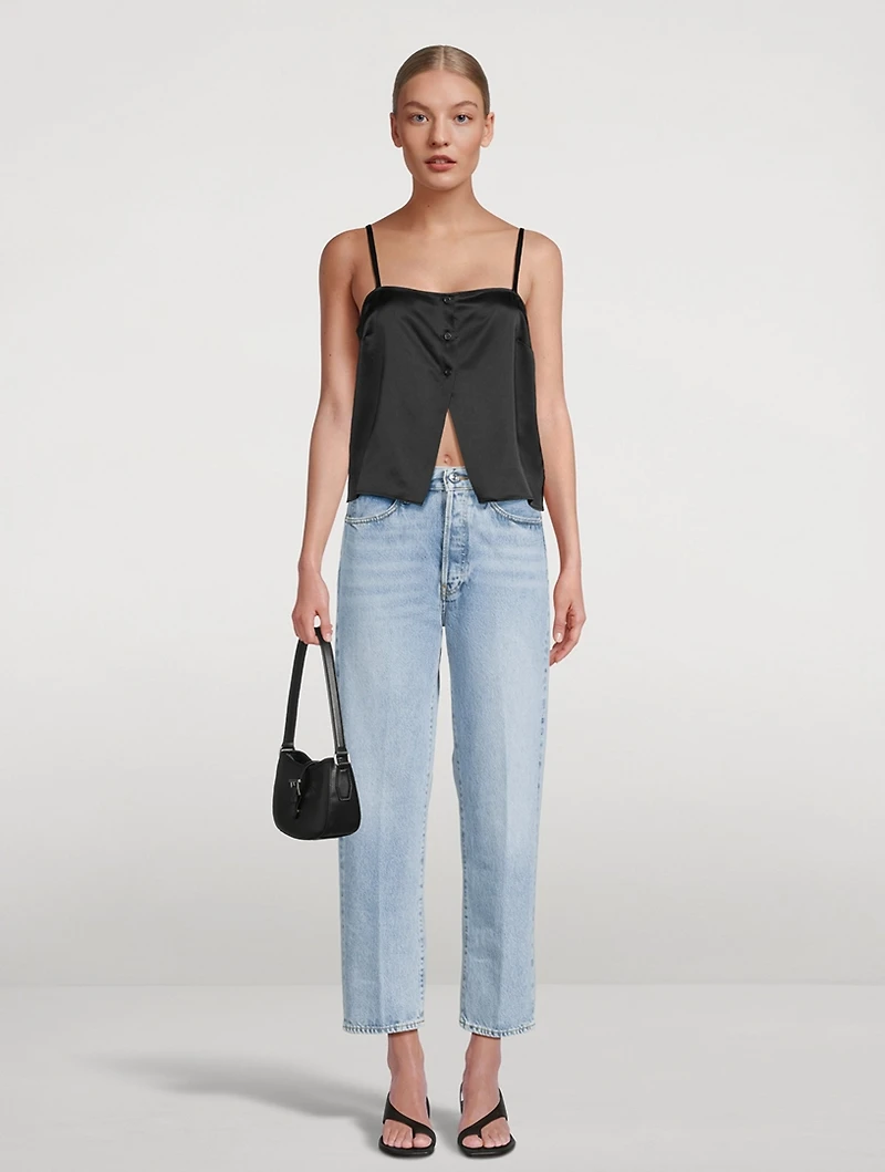 The Vertical Crop Straight-Leg Jeans