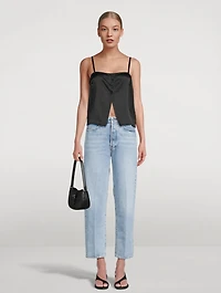 The Vertical Crop Straight-Leg Jeans