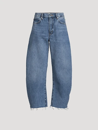 The Bubble Barrel-Leg Crop Jeans