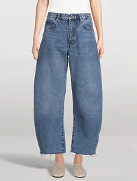 The Bubble Barrel-Leg Crop Jeans