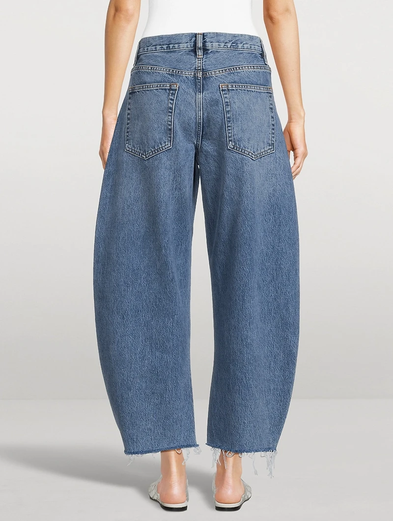 The Bubble Barrel-Leg Crop Jeans