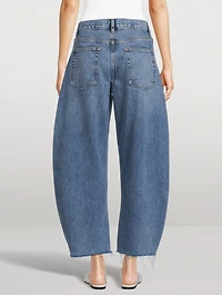 The Bubble Barrel-Leg Crop Jeans