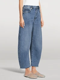 The Bubble Barrel-Leg Crop Jeans