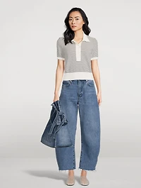 The Bubble Barrel-Leg Crop Jeans