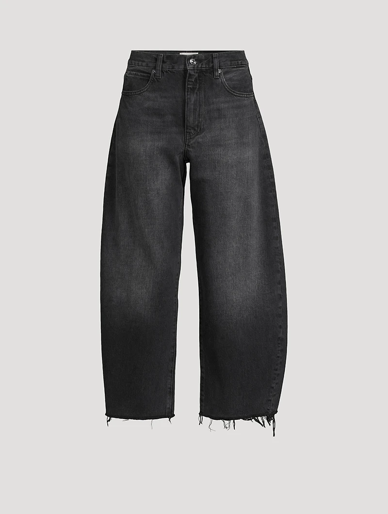 The Bubble Barrel-Leg Crop Jeans