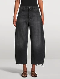 The Bubble Barrel-Leg Crop Jeans