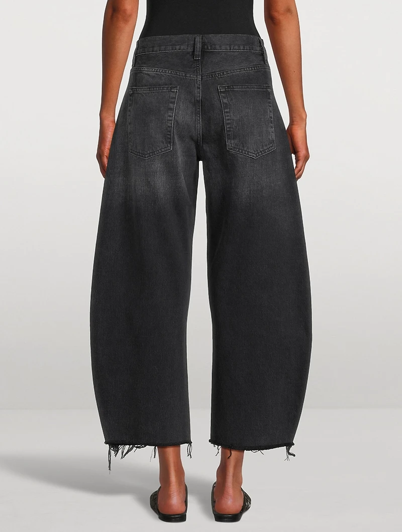 The Bubble Barrel-Leg Crop Jeans