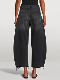 The Bubble Barrel-Leg Crop Jeans