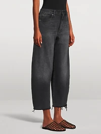 The Bubble Barrel-Leg Crop Jeans