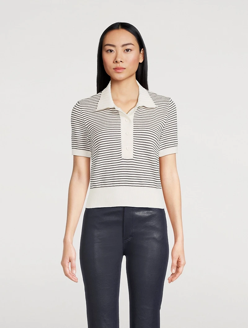 The Graduate Stripe Jacquard Polo Shirt