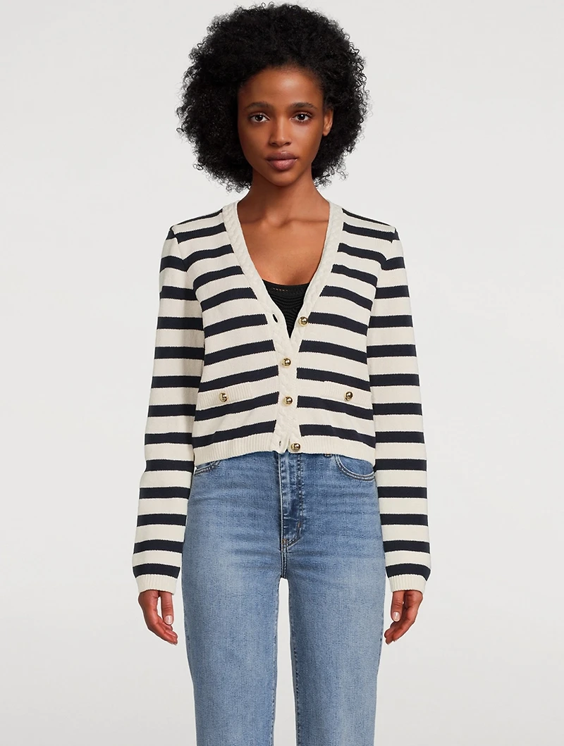 The Harbour Stripe Jacquard Cardigan