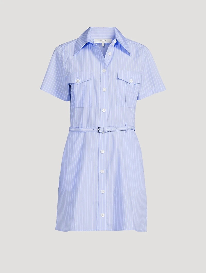 The Safari Shirt Dress Stripe Print