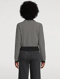The Graduate Stripe Jacquard Polo Sweater