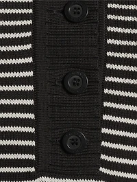 The Graduate Stripe Jacquard Polo Sweater