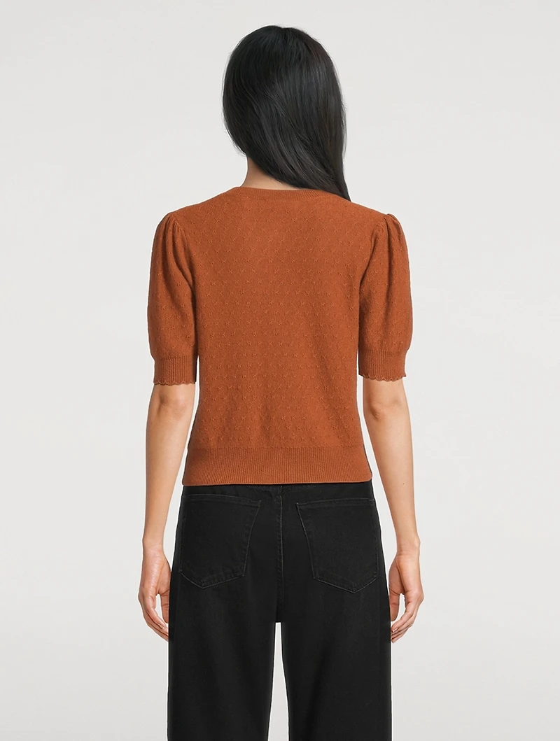 The Cashmere Pointelle Cardigan