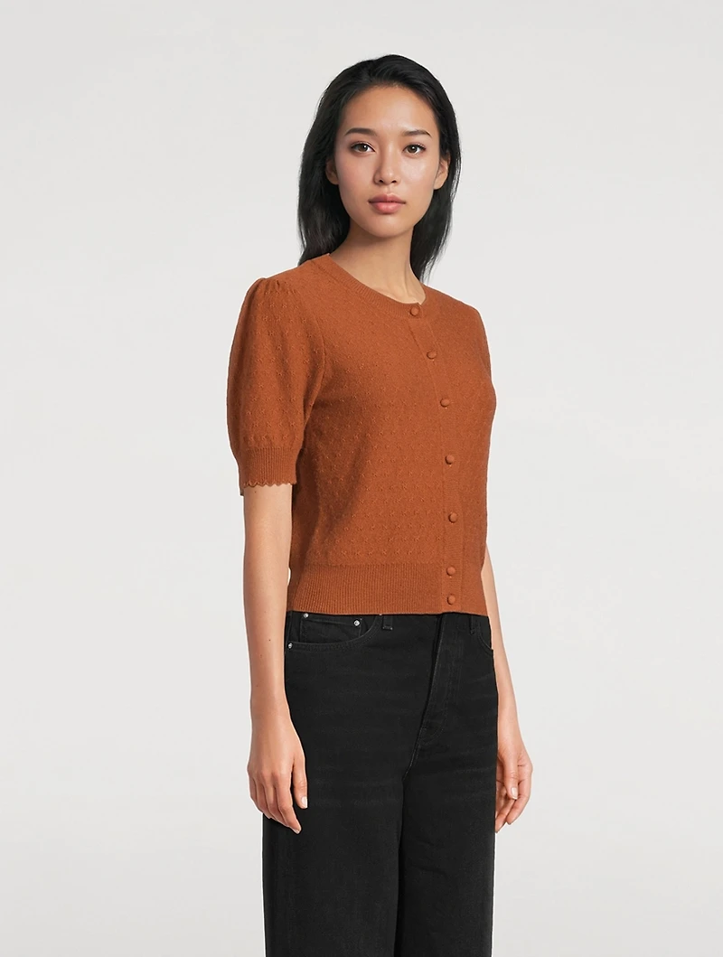 The Cashmere Pointelle Cardigan
