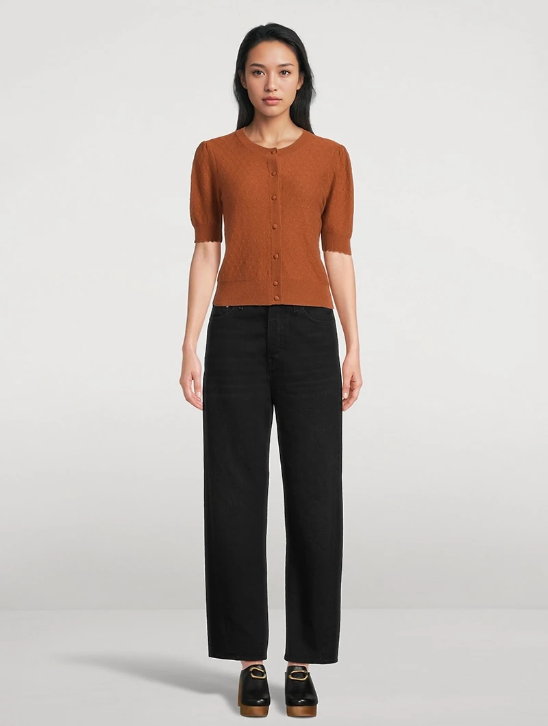 The Cashmere Pointelle Cardigan