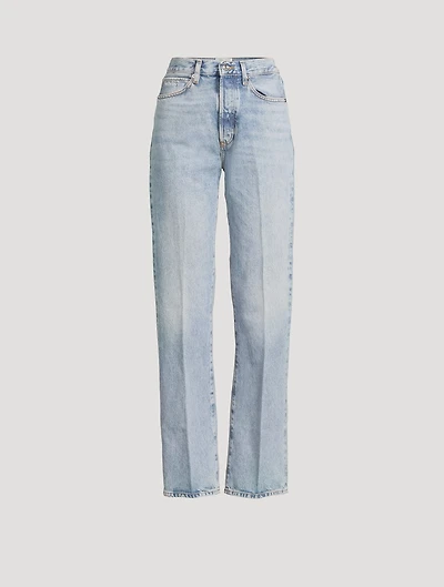 FRAME x Sotheby's Vertical Straight-Leg Jeans
