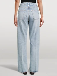 FRAME x Sotheby's Vertical Straight-Leg Jeans