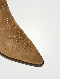 Cameron Embellished Suede Western Boots