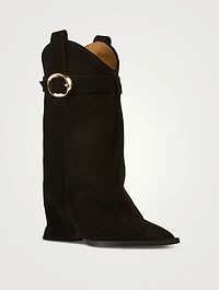 Folk Suede Western Boots