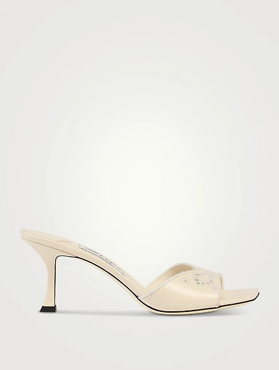 Skye Embroidered Leather Mules