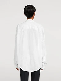 Casia Oversized Poplin Shirt Stripe Print