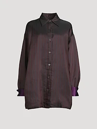 Cartan Oversized Shirt Stripe Print