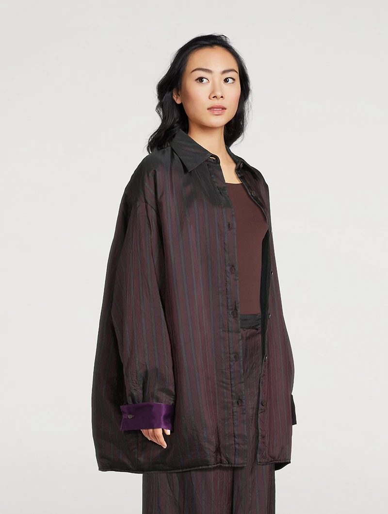 Cartan Oversized Shirt Stripe Print