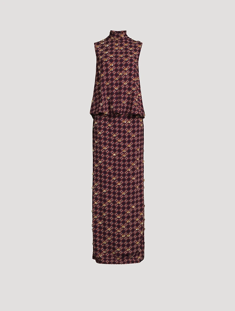 Debo Embellished Blouson Maxi Dress