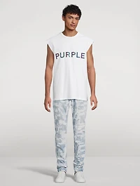 P001 Low-Rise Skinny Jeans Grunge Print