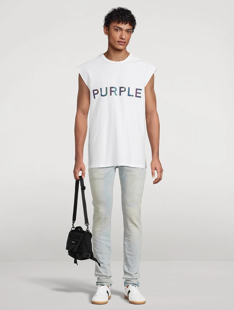 P001 Low-Rise Skinny Fade Distressed Jeans