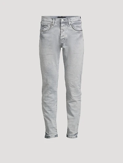 P005 Slim Studded Overdye Jeans