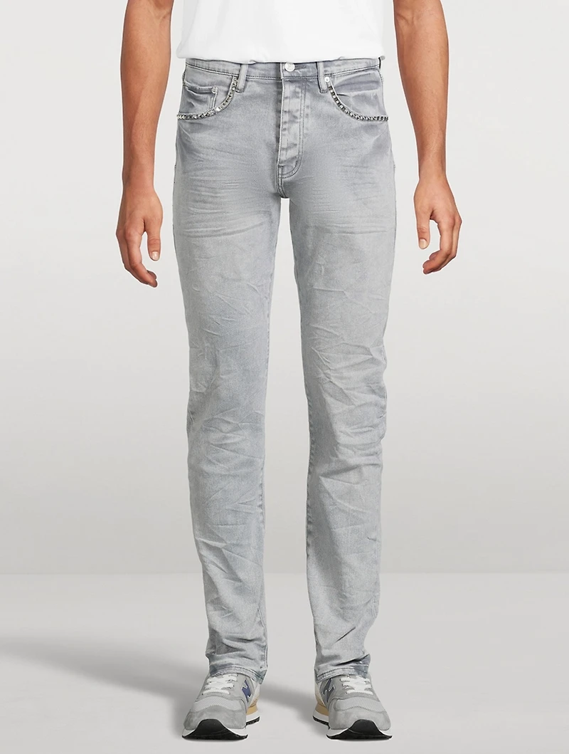 P005 Slim Studded Overdye Jeans