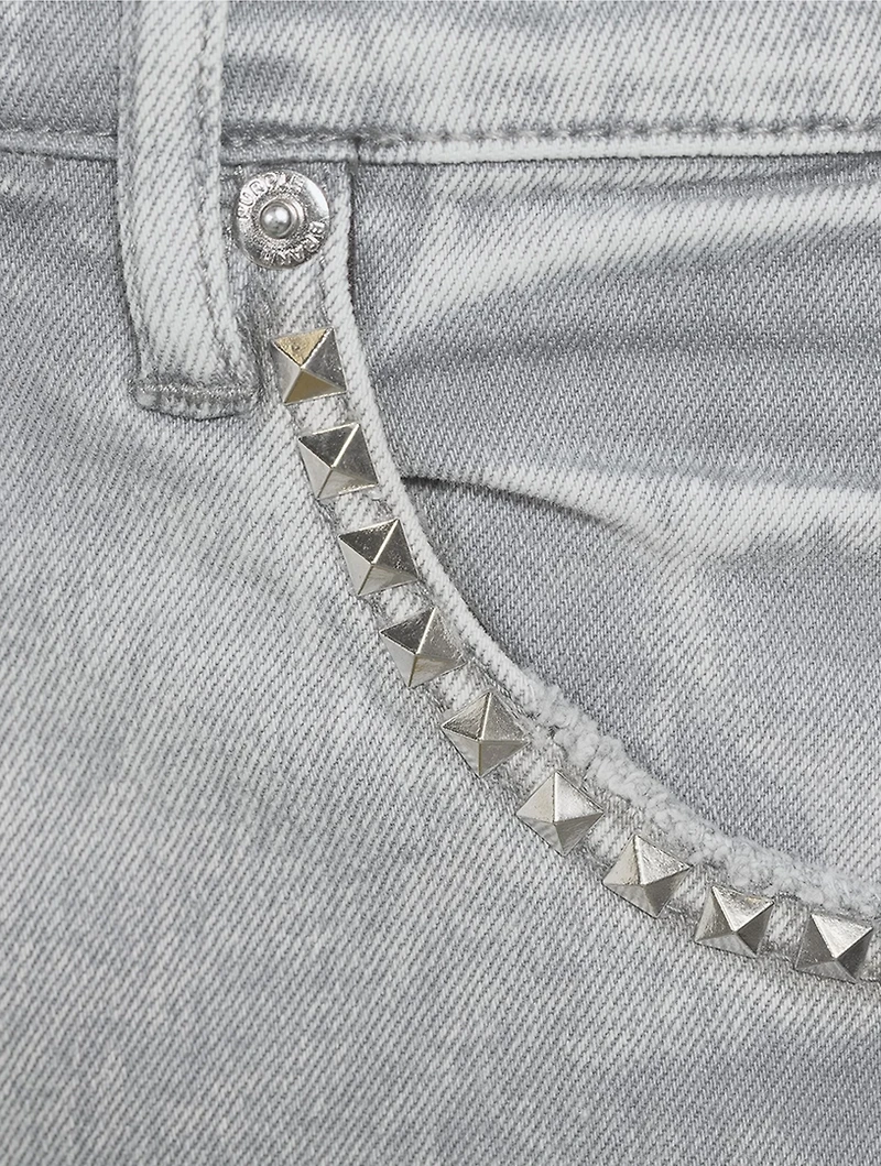 P005 Slim Studded Overdye Jeans